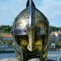 18GA SCA LARP Medieval BOGATO ENGRAVED FANTASY Norman Viking Helmet Replica II