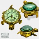 Antique Desk Turtle Style Clock Vintage Brass Home Decor Nautical Maritime Watch