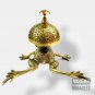 Antique Brass Frog Style Desk Bell Nautical Hotel Counter Reception Service Bell