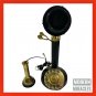 Antique Full Brass Phone Candlestick Telephone Rotary Dial Vintage Home Decor