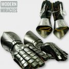 Medieval Armor Halloween Crusader LARP Gauntlet Steel Armour Gloves Gift Cosplay