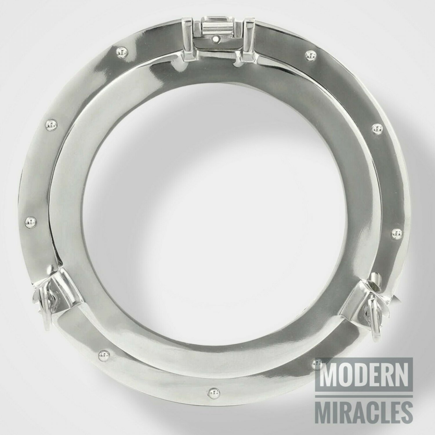 15'' Nautical Marine Aluminium Nickle Finish Chrome Porthole Wall Hanging Decor