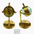 Nautical Marine Shinny Brass Dome Lens Desk Clock/Table Clock/Office Clock