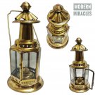11" Antique Oil Ship Lantern Nautical Brass Persian Port Lantern Arabic Maritime
