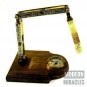 Maritime Brass Magnifying Glass on Wooden Base with Compass Nautical Decor Item