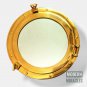 Antique Maritime Brass 15" Porthole Round Window Glass Nautical Boat Ship Mirror