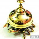 Brass Polished Crab Style Ornate Hotel Desk Bell Sale Service Counter Bell Decor