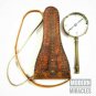 Nautical Brass Reading Magnifier Lens with Compass in Leather Cover Collectibles