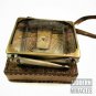 Vintage Desktop Rectangular Brass Magnifying Glass Nautical with Leather Cover