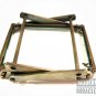 Vintage Desktop Rectangular Brass Magnifying Glass Nautical with Leather Cover