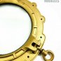 Vintage Aluminium Brass Antique Porthole 15" Nautical Ship Window Porthole Decor