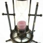 Antique Vintage Brass Wheel Sand Timer Hourglass Collectible Decorative Item