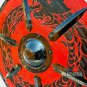 24" Medieval Viking Wooden Shield Red Dragon Handmade (GOT) Ragnar Cosplay Gift