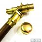 Vintage Brass Hidden Telescope Handle Wooden Walking Stick Victorian Canes Gift
