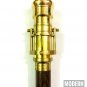 Vintage Brass Hidden Telescope Handle Wooden Walking Stick Victorian Canes Gift