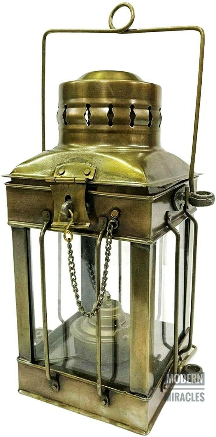 Antique 11" Vintage Marine Anchor Decorative Oil Lamp Nautical Ship Lantern