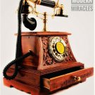 Antique Brass Victorian Rotary Dial Telephone Maharaja Wooden Phone Home Decor