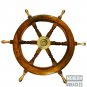 Nautical Wooden Ship Wheel, Marine Wall Hanging 24" Ship Wheel Nautical Gift