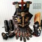 Corinthian Greek leather Muscle armor breast plate, helmet, leg & arm guard LARP