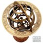 13" Brass Armillary Sphere Engraved Nautical Astrolabe World Globes with Stand