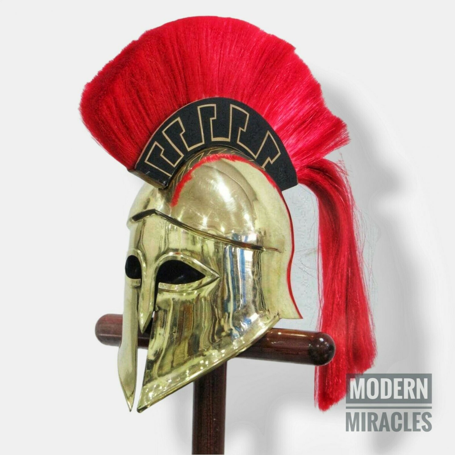 Medieval Corinthian Helmet Wearable Greek Stand Liner Christmas Halloween Gift