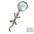 Brass Crocodile Handheld Magnifying Glass Nautical Chrome Finish Reading Glass