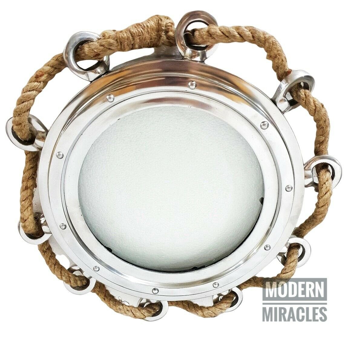 Nautical Porthole Aluminium Chrome Silver Finish Port Glass Wall Hanging Decor
