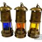 Set of 3 Brass Antique Finish Minor Lamp / Nautical Ship Oil Lantern Home Decor