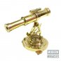 Shinny Brass Nautical Telescope Alidade Compass Transit Surveying Theodolite