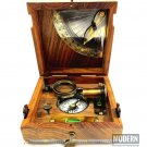 Wooden Marine Master Box/Nautical Sextant/Ship's Instruments/Directional Compass