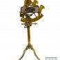 Brass Ship Sextant Compass with Tripod Vintage Solid Antique Nautical Sailing