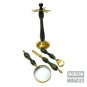Set of 3 Decorative Brass Handheld Magnifying Glass with Bottle& Letter Opener