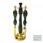Set of 3 Decorative Brass Handheld Magnifying Glass with Bottle& Letter Opener