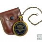 Nautical Antique Style Brass Pocket Watch with Chain Pendant Style Watch / Cover