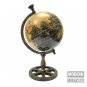 Vintage Antique Style Globe Map Ornament on Wooden Stand/Office & Home Decor