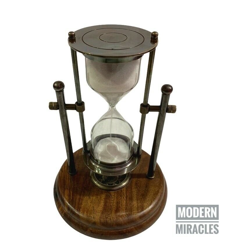 Nautical Brass Hourglass / Sand Timer / Home & Office Decor Christmas Gift, Work