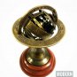 Brass Armillary Sphere Astrolabe on Wooden Base Maritime Nautical Collectible