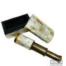 Nautical Handmade Maritime Mother of Pearl Beautiful Telescope in Box Gift