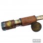 Nautical Antique Kelvin & Hughes London Brass Leather Telescope With Wooden Box