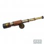 Nautical Antique Kelvin & Hughes London Brass Leather Telescope With Wooden Box