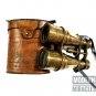 Nautical Brass 6" Binocular Antique Pirate Spyglass Telescope with Leather Cover