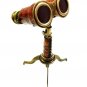 Nautical Brass Marine Navy Leather Binocular Antique Monocular with Brass Stand
