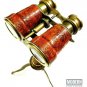 Nautical Brass Marine Navy Leather Binocular Antique Monocular with Brass Stand