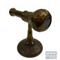 6" Nautical Brass Engraved Telescope Spyglass Scope on Brass Stand Office Desk
