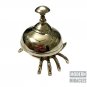 Chrome Finish Brass Crab Design Table Bell, Antique Nautical Hotel Counter Bell