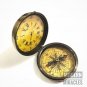 Nautical Brass Pocket Compass with Analog Clock 3" Home & Office Table Decor
