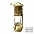 Nautical 7" Polished Brass Minor Ship Lantern Vintage Miners Oil Lamp Decorative