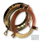 15" Inches Canal Boat Porthole Window Golden Finish Door Window Glass Porthole H