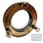 15" Inches Canal Boat Porthole Window Golden Finish Door Window Glass Porthole H