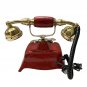 Vintage Red Patina Antique Rotary Dialing Working Telephone valentine gift